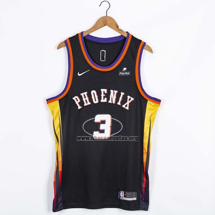 Camiseta Phoenix Suns Chris Paul NO 3 75th Anniversary 2022 Negro